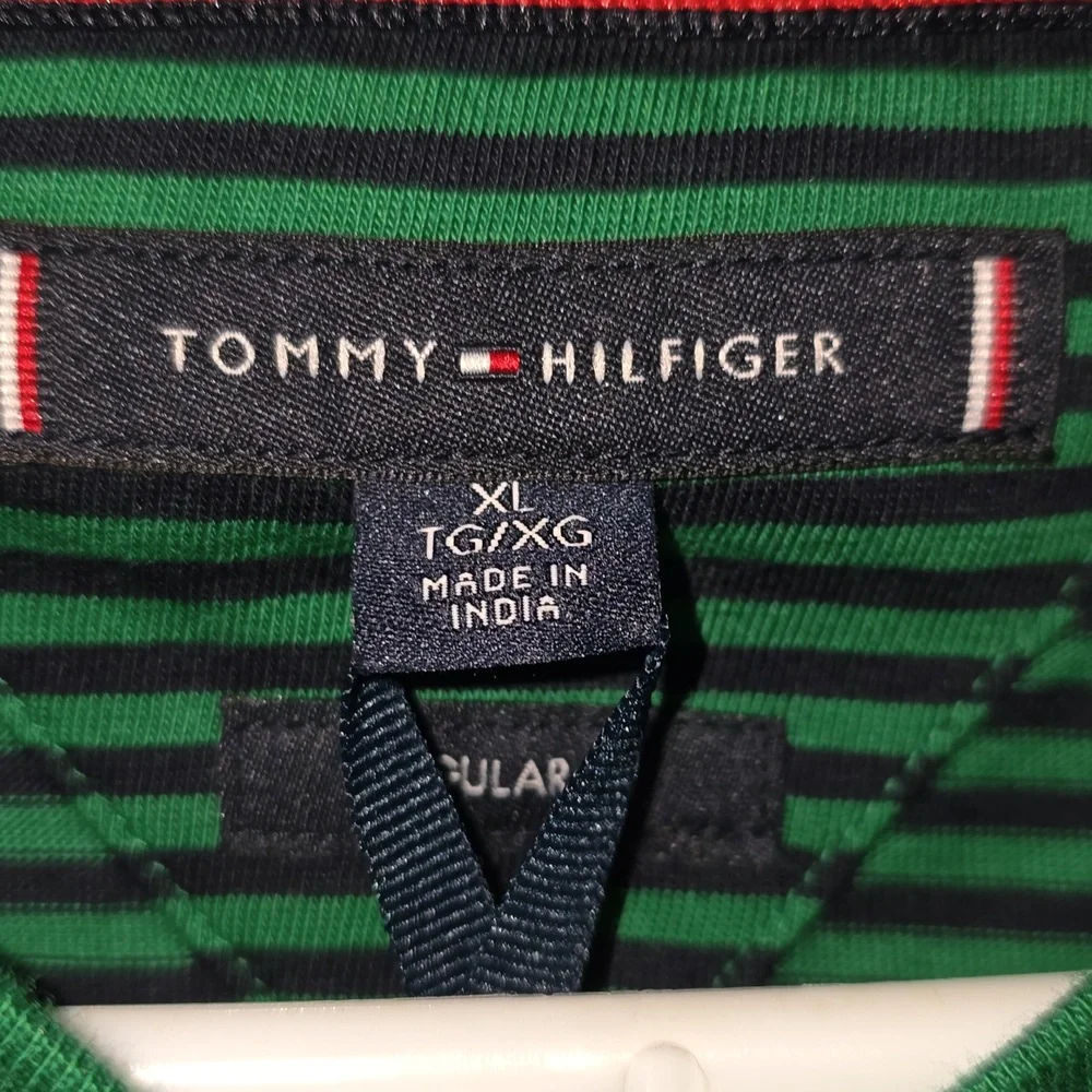 Tommy Hilfiger Green & Navy Stripes Tee XL